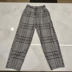 Free People Olive/Black Tartan Plaid Pants